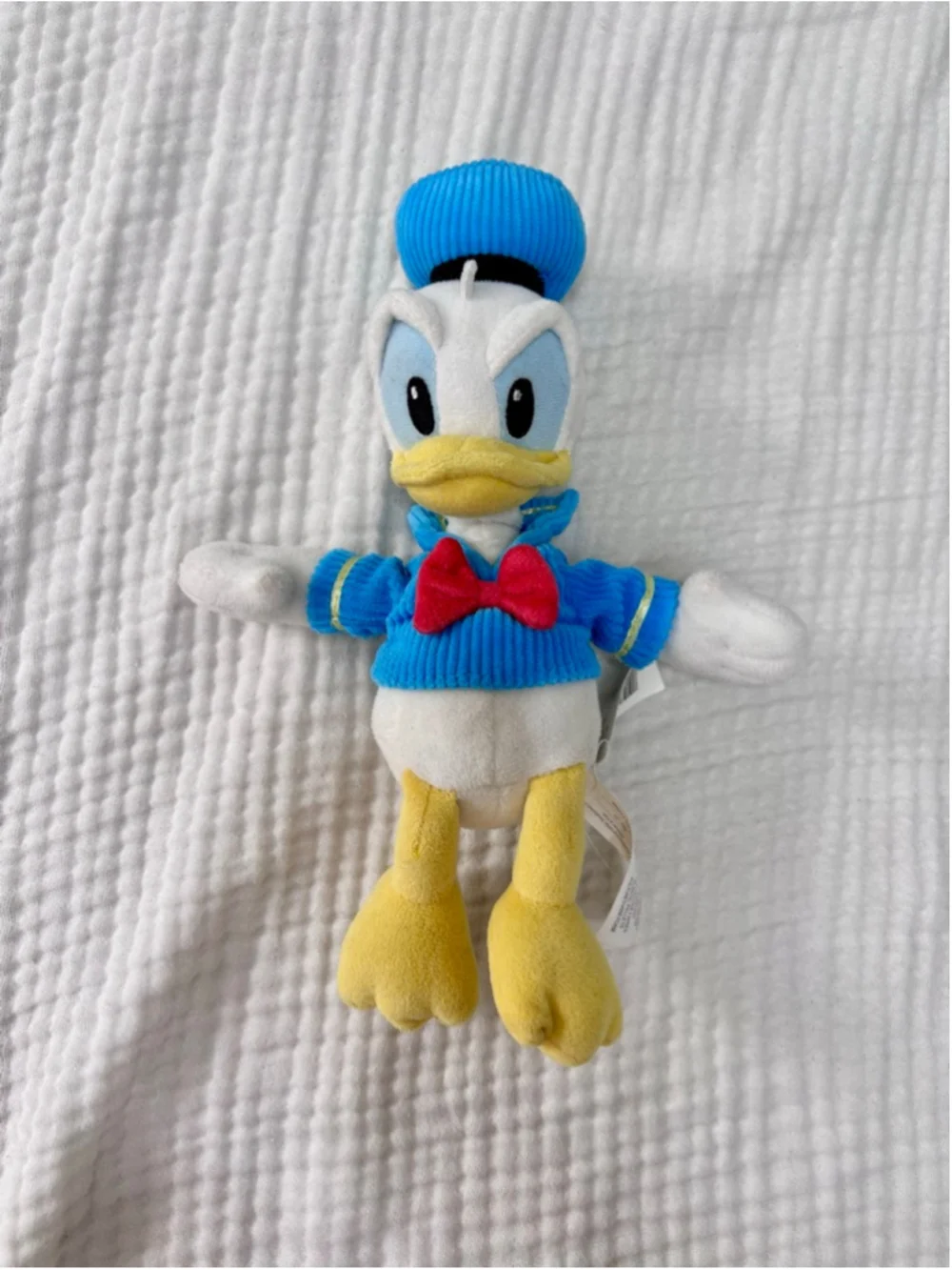 Disney Donald Duck Stuffed Animal One Size White Blue 10”